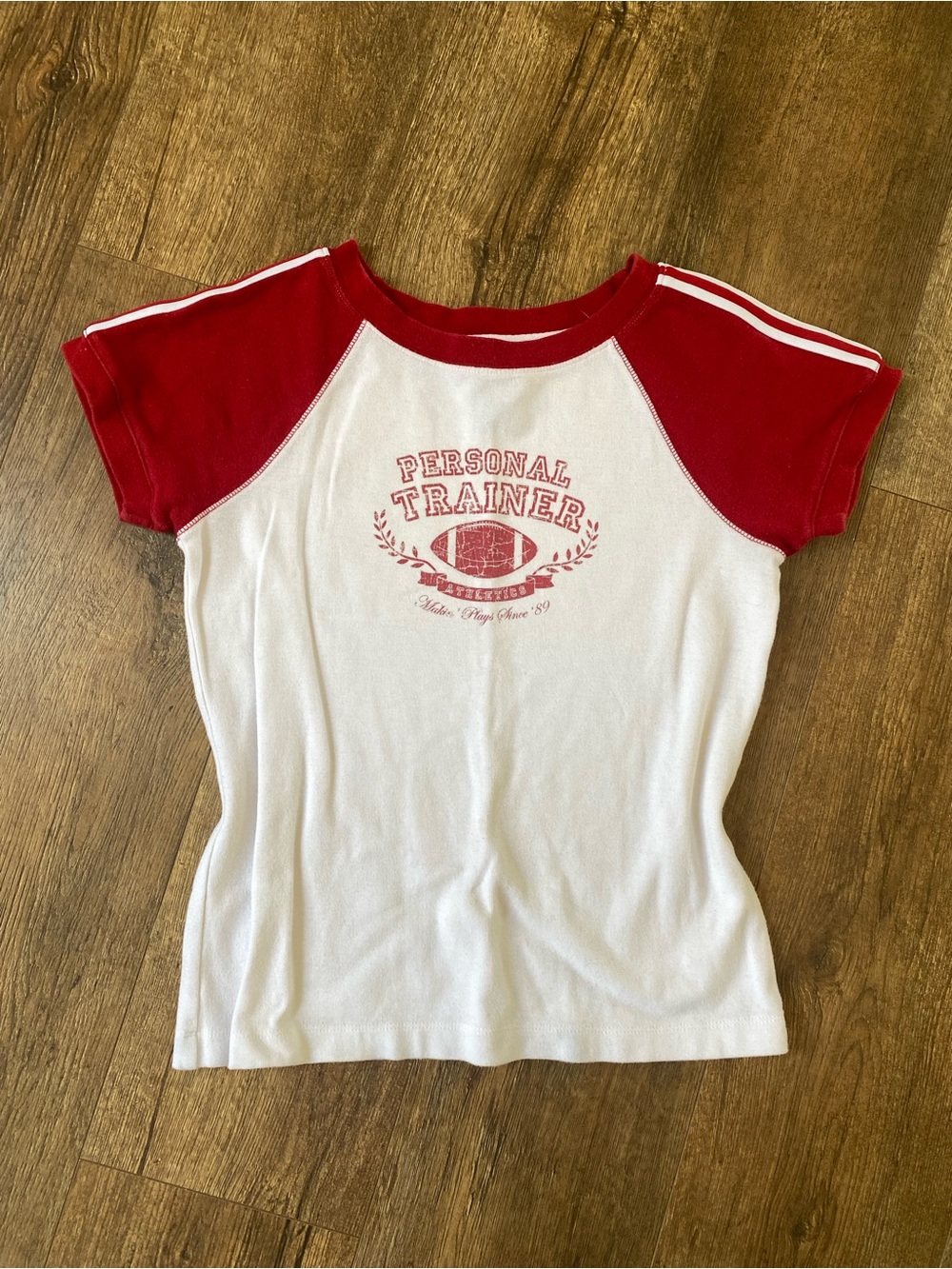 Red and White Baby Tee